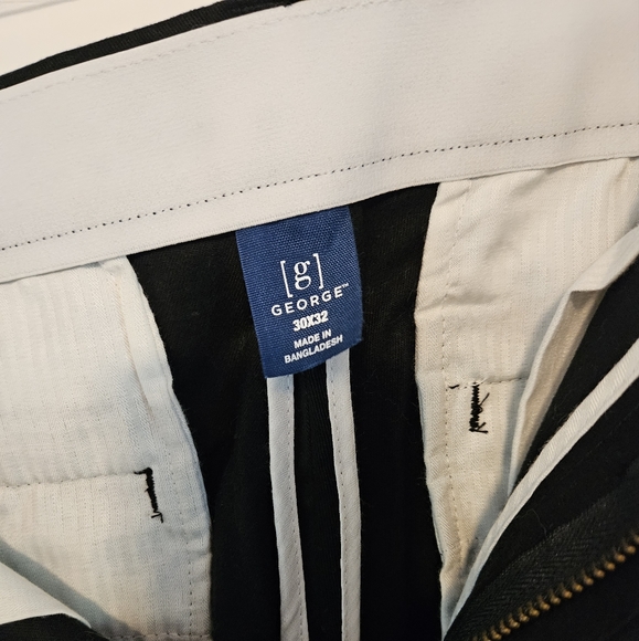 Men's George black slacks - Picture 2 of 3